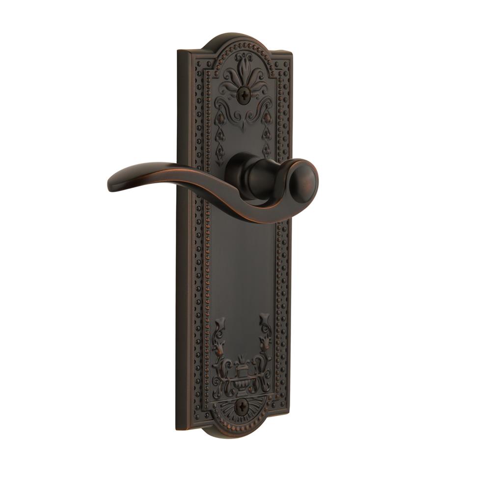 Grandeur by Nostalgic Warehouse PARBEL Grandeur Parthenon Plate Passage with Bellagio Lever in Timeless Bronze