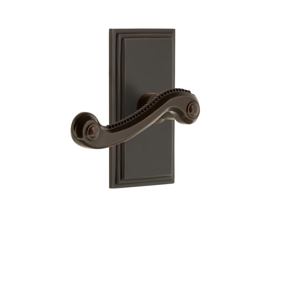 Grandeur by Nostalgic Warehouse CARNEW Grandeur Carre Plate Passage with Newport Lever in Timeless Bronze