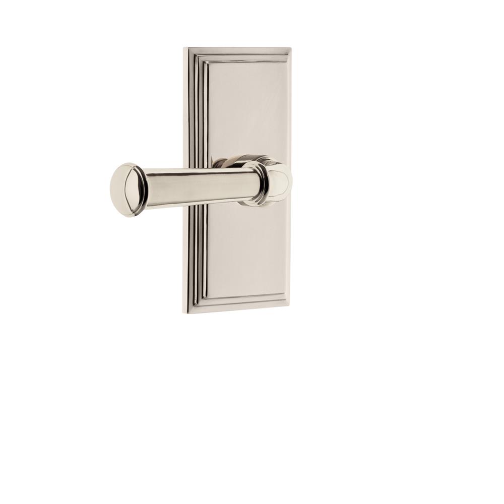 Grandeur by Nostalgic Warehouse CARGEO Grandeur Carre Plate Double Dummy with Georgetown Lever in Polished Nickel