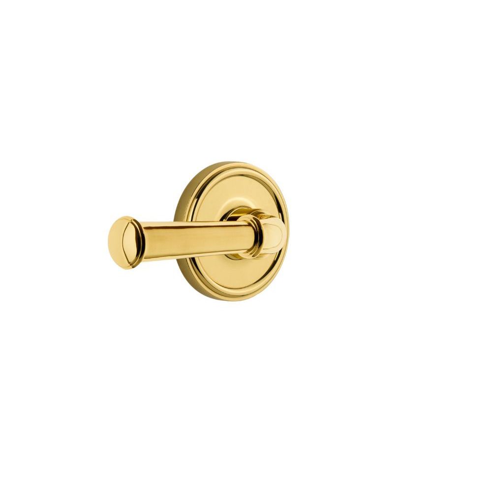 Grandeur by Nostalgic Warehouse GEOGEO Georgetown Rosette Passage with Georgetown Lever in Polished Brass