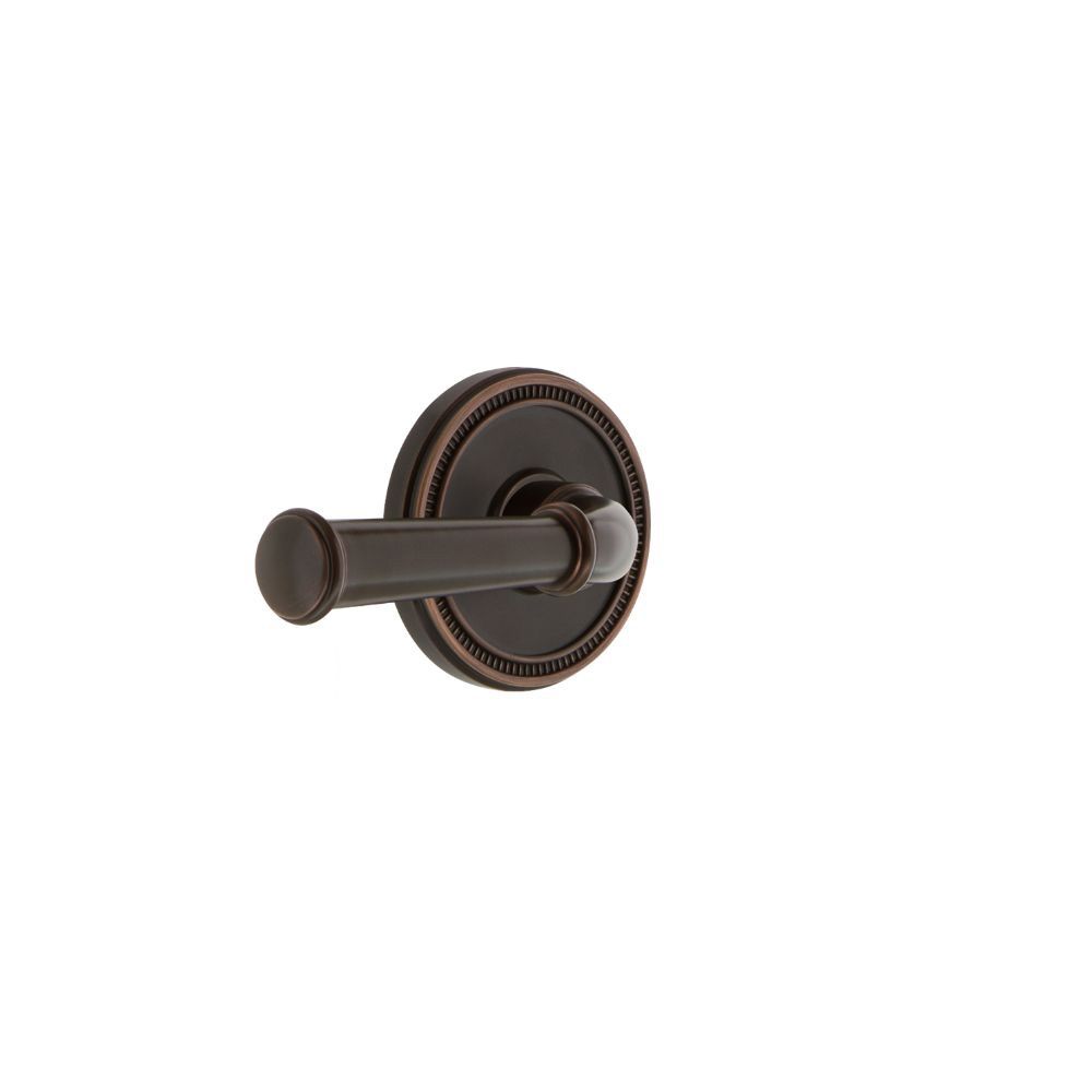 Grandeur by Nostalgic Warehouse SOLGEO Soleil Rosette Privacy Georgetown Lever in Timeless Bronze