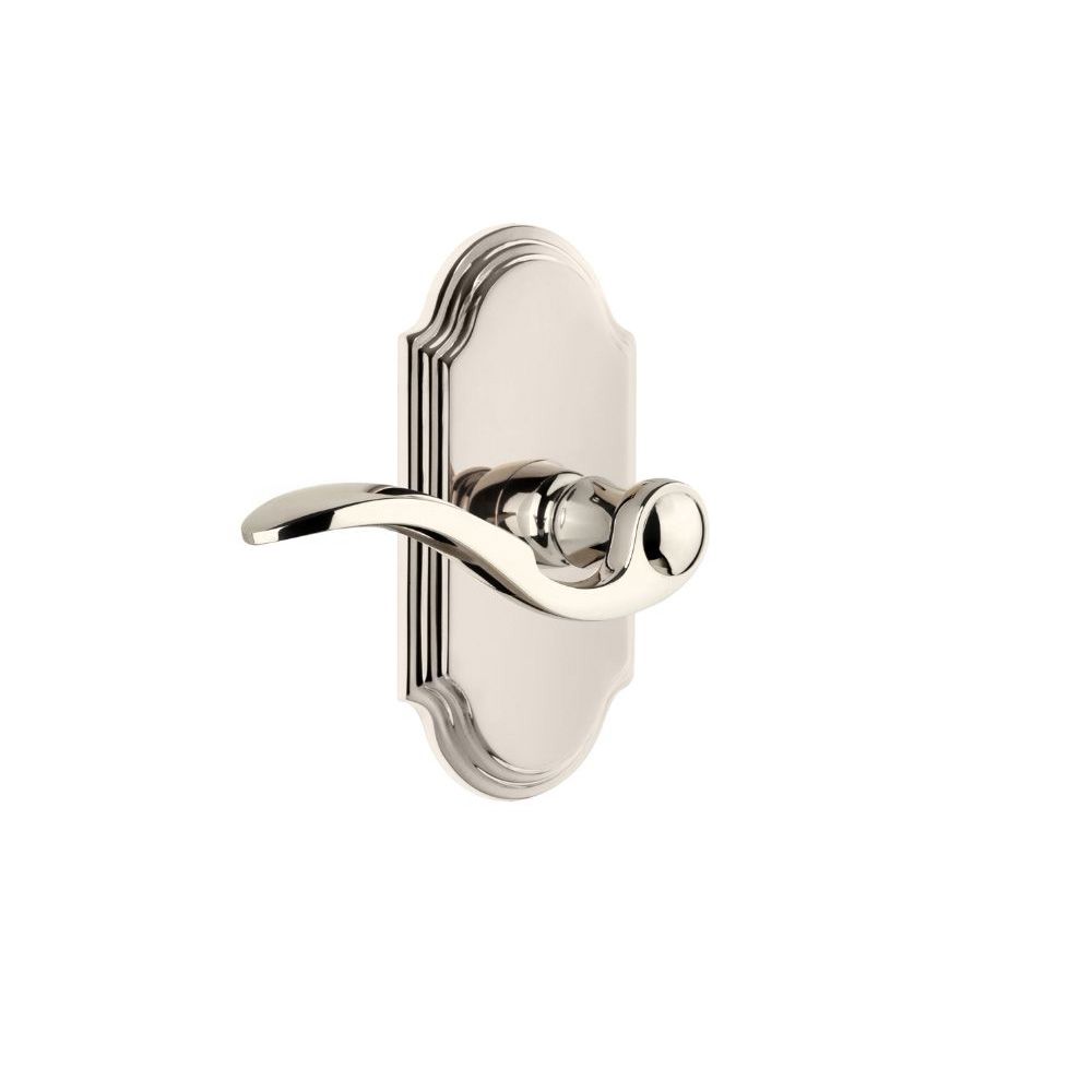 Grandeur by Nostalgic Warehouse ARCBEL Arc Tall Plate Double Dummy with Bellagio Lever in Polished Nickel