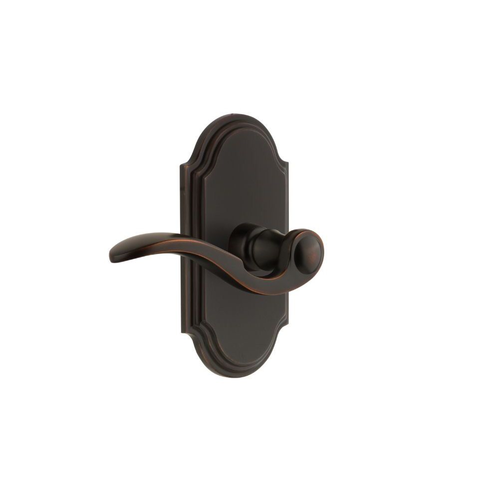 Grandeur by Nostalgic Warehouse ARCBEL Arc Tall Plate Double Dummy with Bellagio Lever in Timeless Bronze