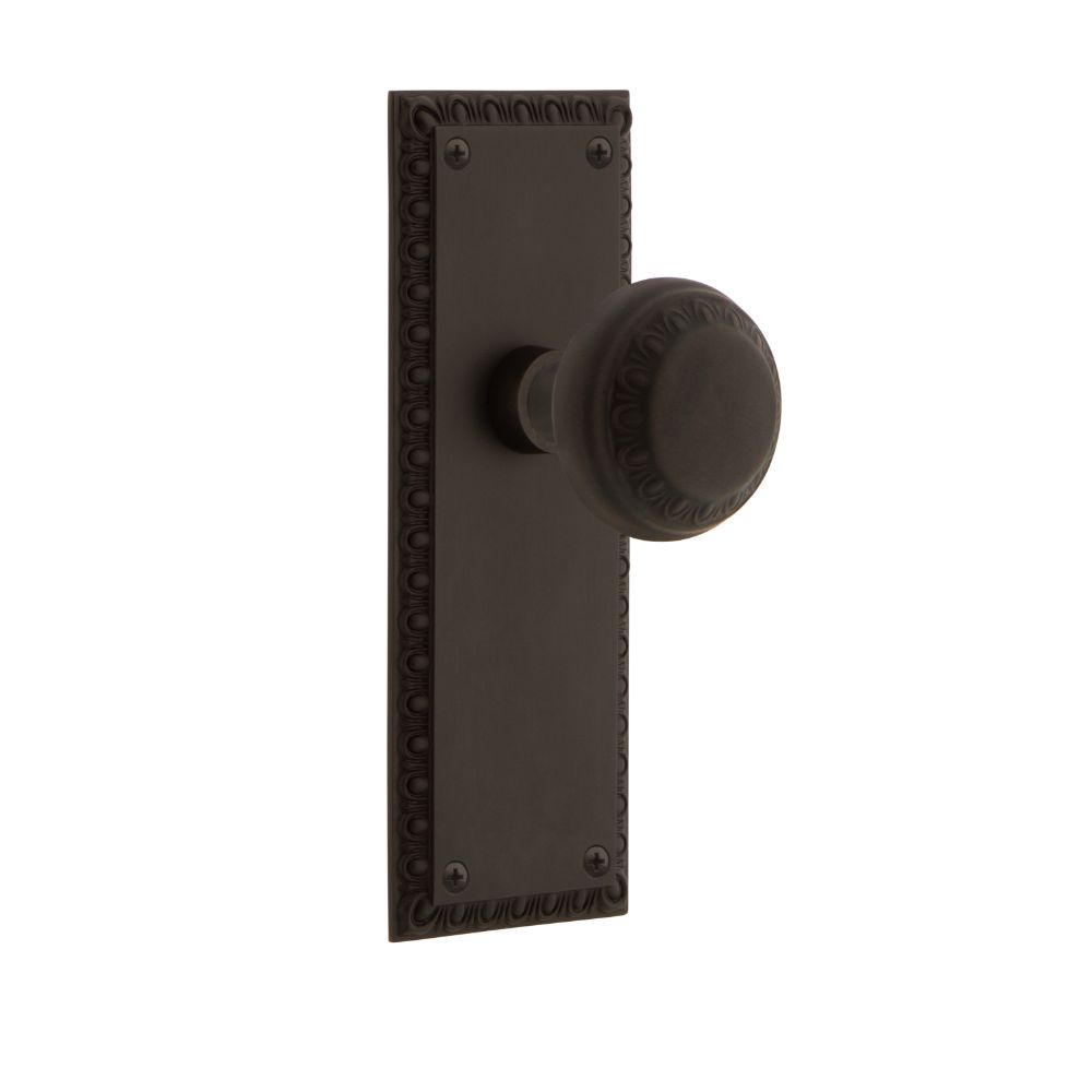 Nostalgic Warehouse AEDAED Nostalgic Warehouse Neoclassical Plate Passage with Neoclassical Knob in Oil-Rubbed Bronze