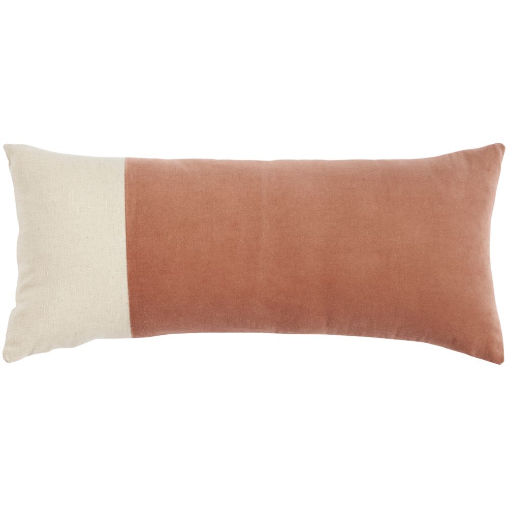 Nourison VJ225 Life Styles Cot / Vel Linen Clrblk Blush Throw Pillows
