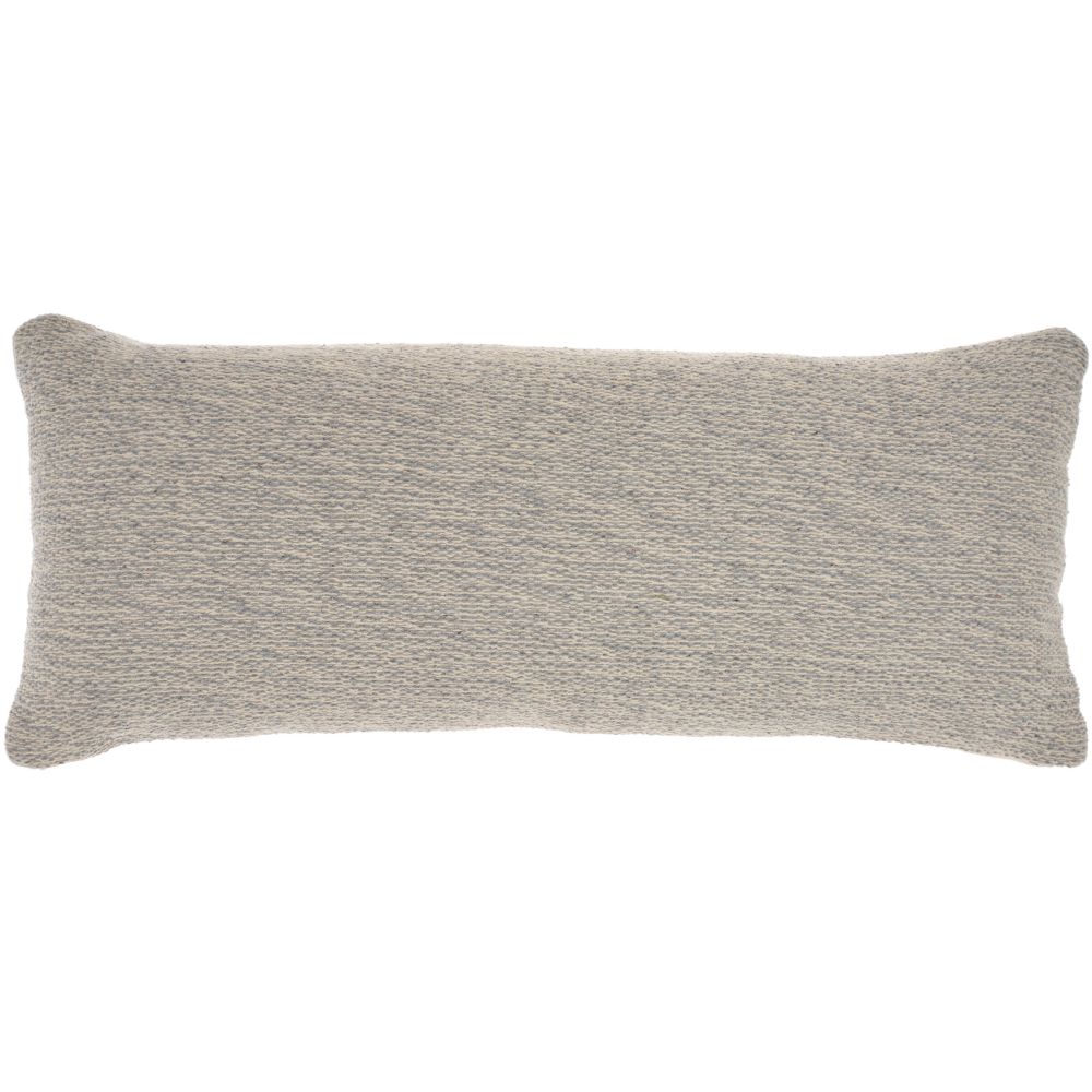 Nourison DC207 Life Styles Woven Cotton Solid Lt Grey Throw Pillows