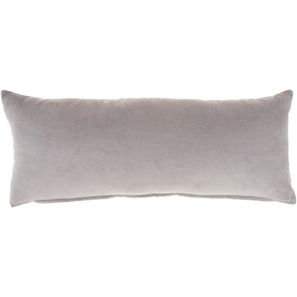 Nourison SS900 Life Styles Solid Velvet Grey Throw Pillows