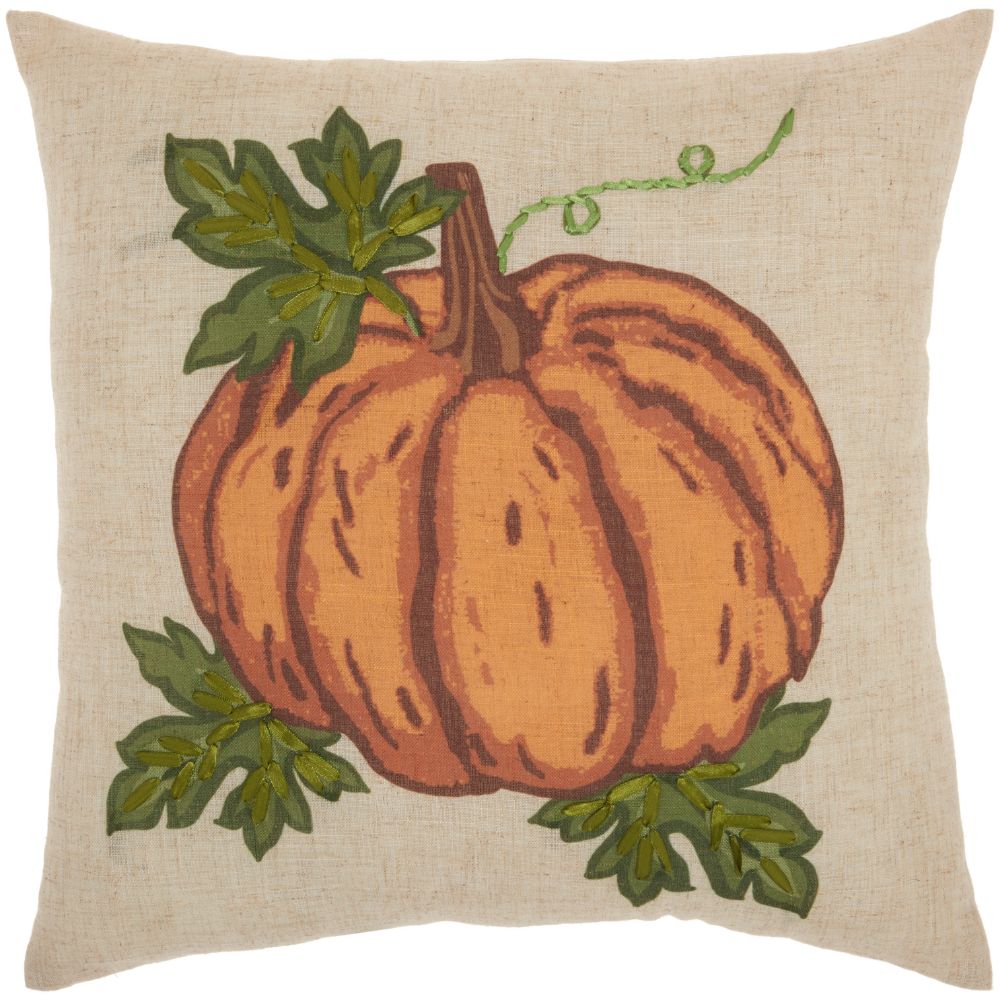Nourison 0798019077723 Holiday Pillows Pumpkin Natural Throw Pillows