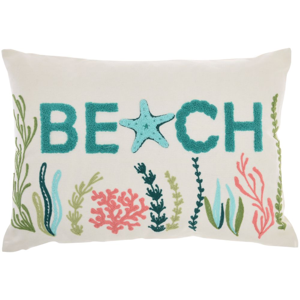 Nourison L0224 Life Styles Towel Emb Beach Multicolor Throw Pillows