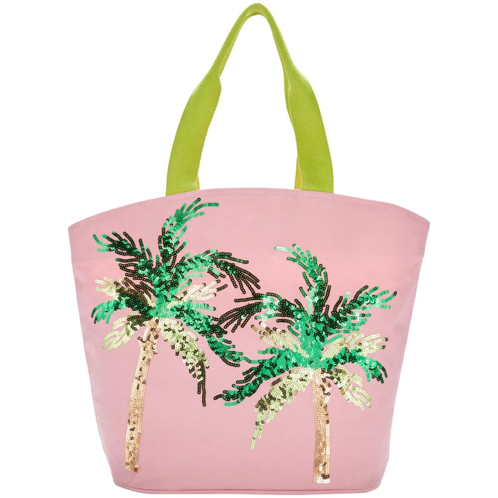 Nourison KV018 Handbags & Crossbody Palm Trees Blush Handbags