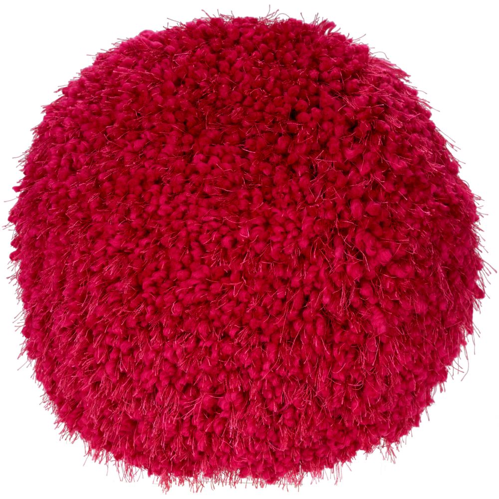 Nourison TL003 Shag Lush Yarn Hot Pink Throw Pillows