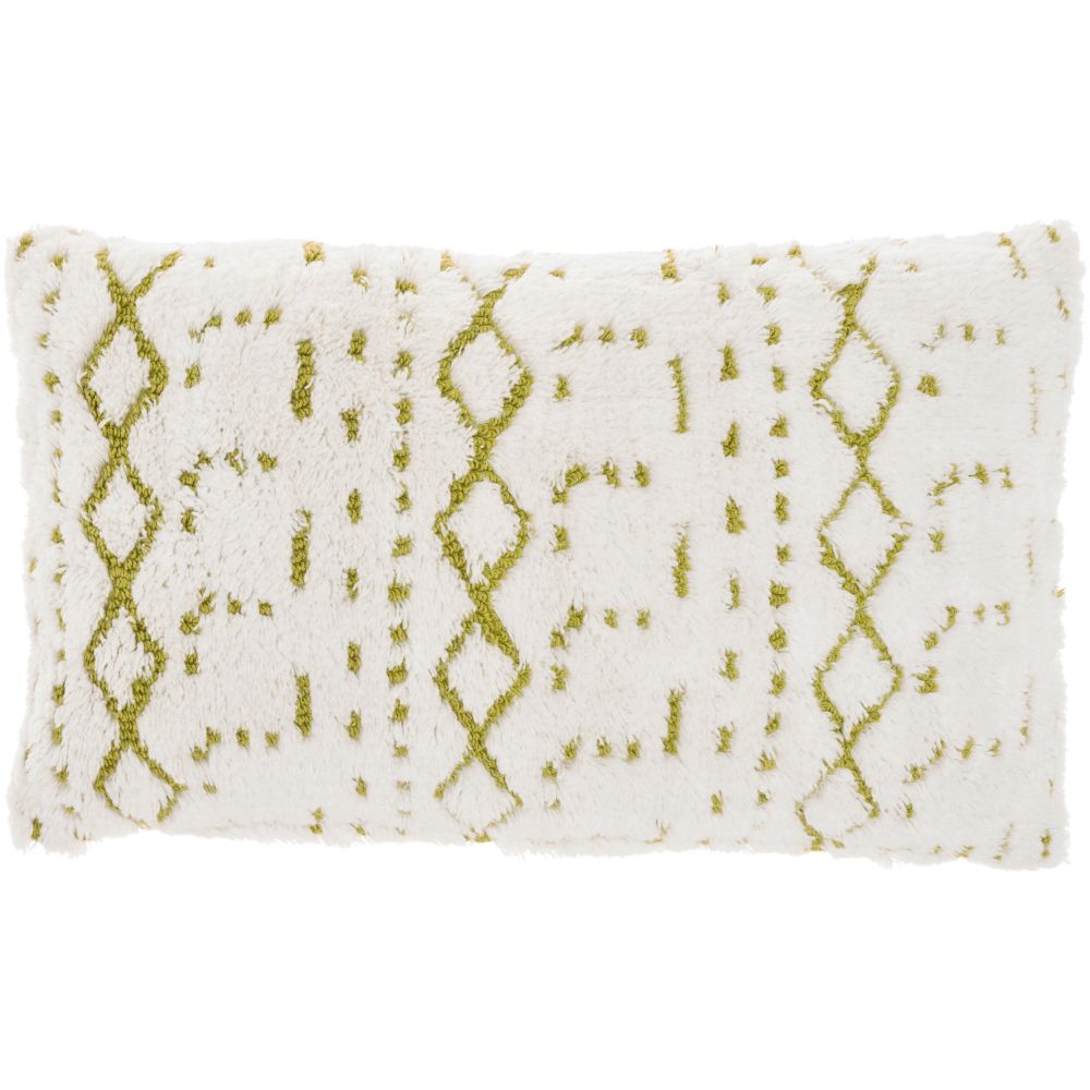Nourison AA019 Life Styles Woven Boho Pattern Lime Throw Pillows