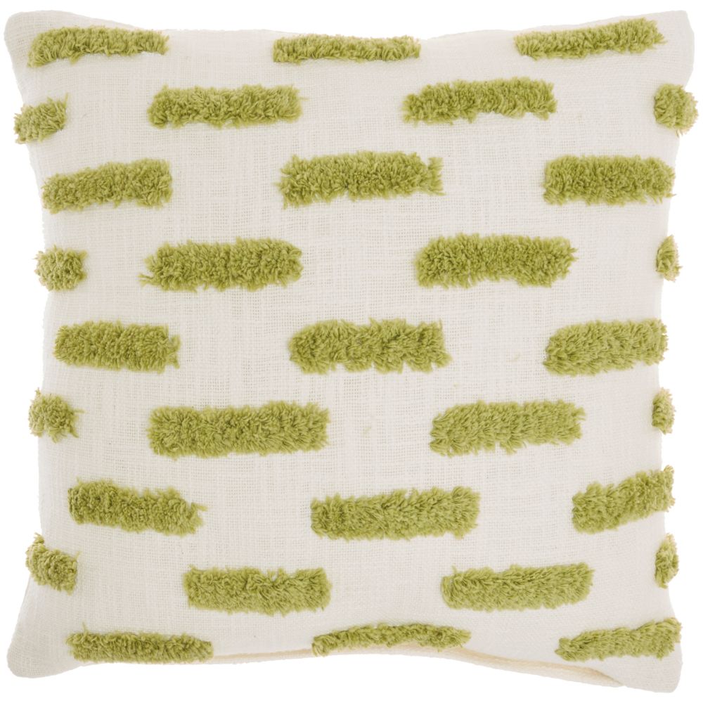 Nourison GC576 Life Styles Tufted Lines Lime Throw Pillows