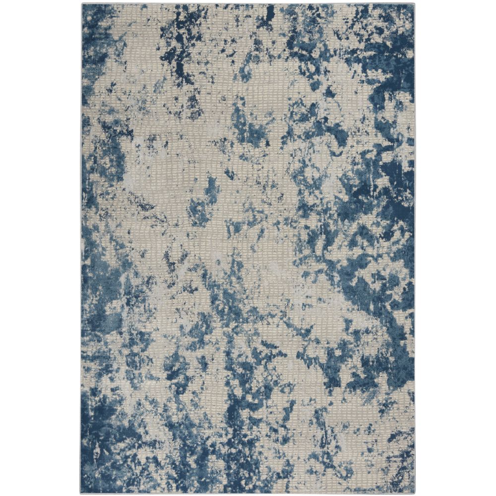 Nourison RUS16 Grey/Blue Rustic Textures Area Rug, 6
