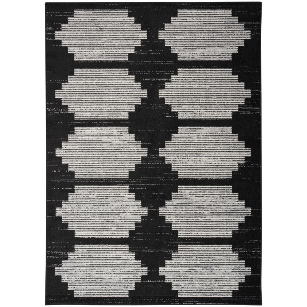 Nourison MDP01 Black/Grey Modern Passion Area Rug, 4