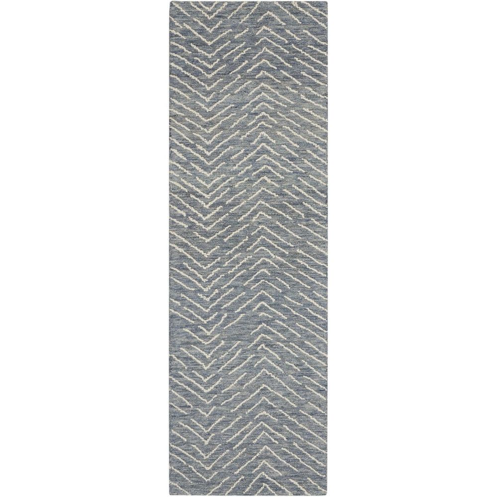 Nourison VAI02 Vail Area Rug - 2 ft. 3 in. X 7 ft. 6 in. in Indigo/Ivory