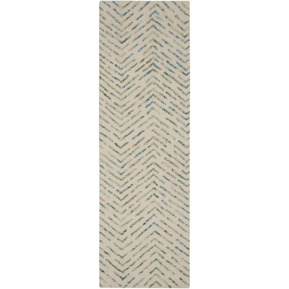 Nourison VAI02 Vail Area Rug - 2 ft. 3 in. X 7 ft. 6 in. in Iv/Green