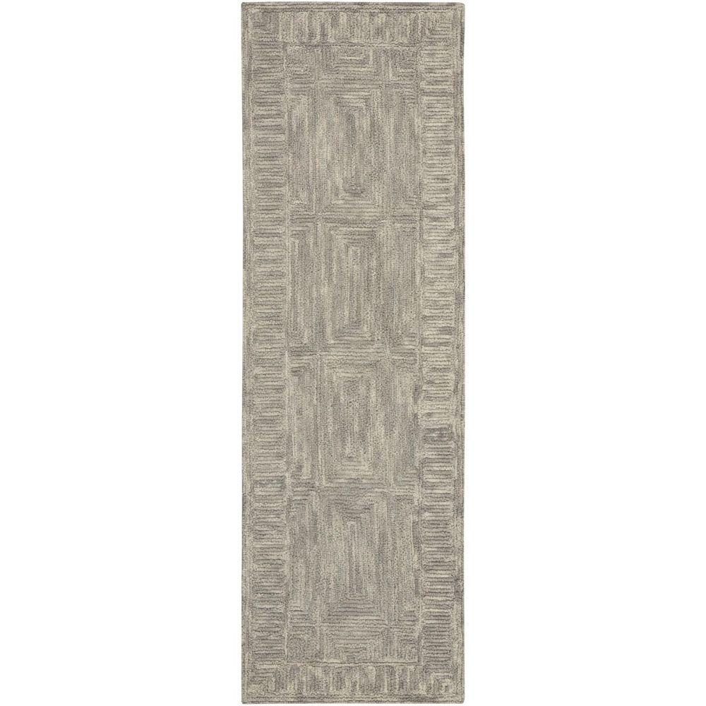 Nourison VAI04 Vail Area Rug - 2 ft. 3 in. X 7 ft. 6 in. in Grey