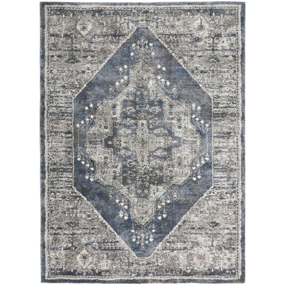 Nourison AMR02 American Manor Area Rug - 3 ft. 11 in. X 5 ft. 11 in. in Blue