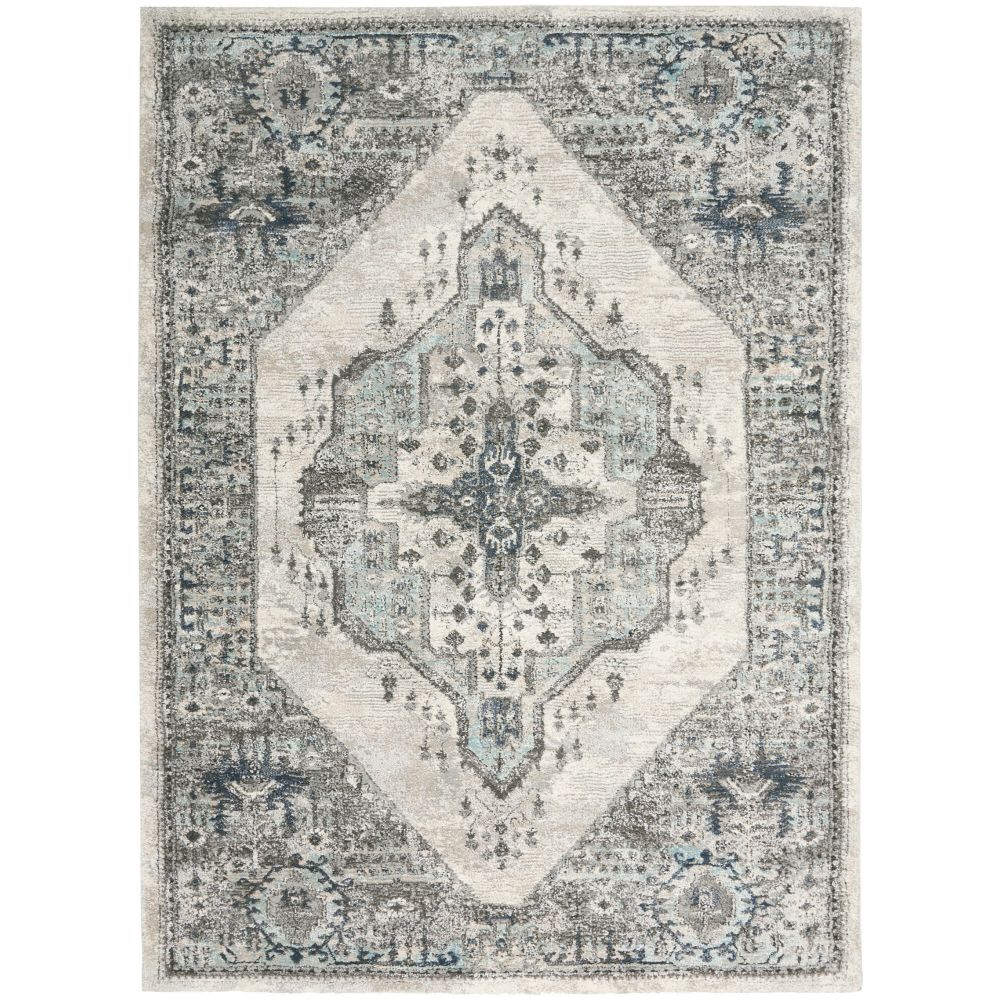 Nourison AMR02 American Manor Area Rug - 5 ft. 3 in. X 7 ft. 3 in. in Grey