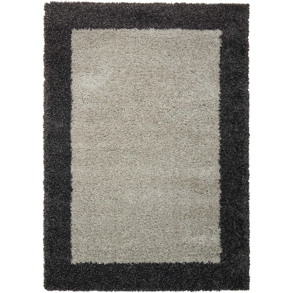 Nourison AMOR5 Amore 7 Ft.10 In. x 10 Ft.10 In. Indoor/Outdoor Rectangle Rug in  Silver/Charcoal