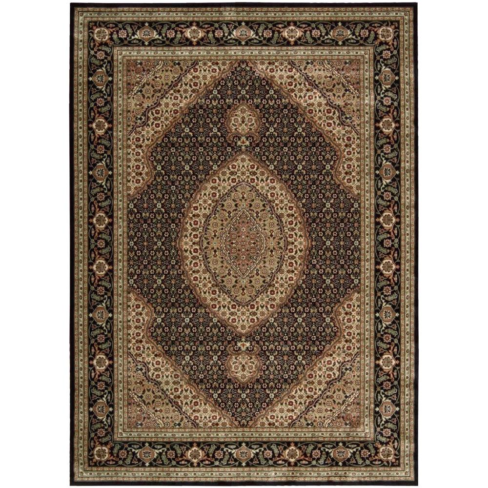 Nourison BD03 Persian Arts 5 Ft. 3 In.  X 7 Ft. 5 In. Rectangle Rug in Black