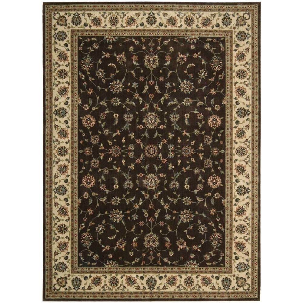 Nourison BD04 Persian Arts 5 Ft. 3 In.  X 7 Ft. 5 In. Rectangle Rug in Chocolate