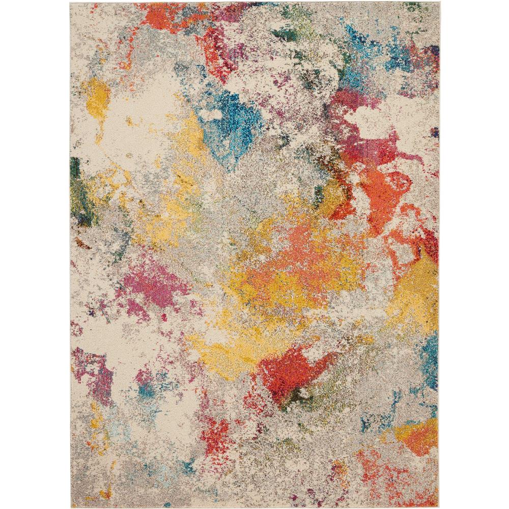 Nourison CES12 Celestial 3 Ft.11 In. x 5 Ft.11 In. Indoor/Outdoor Rectangle Rug in  Ivory/Multicolor