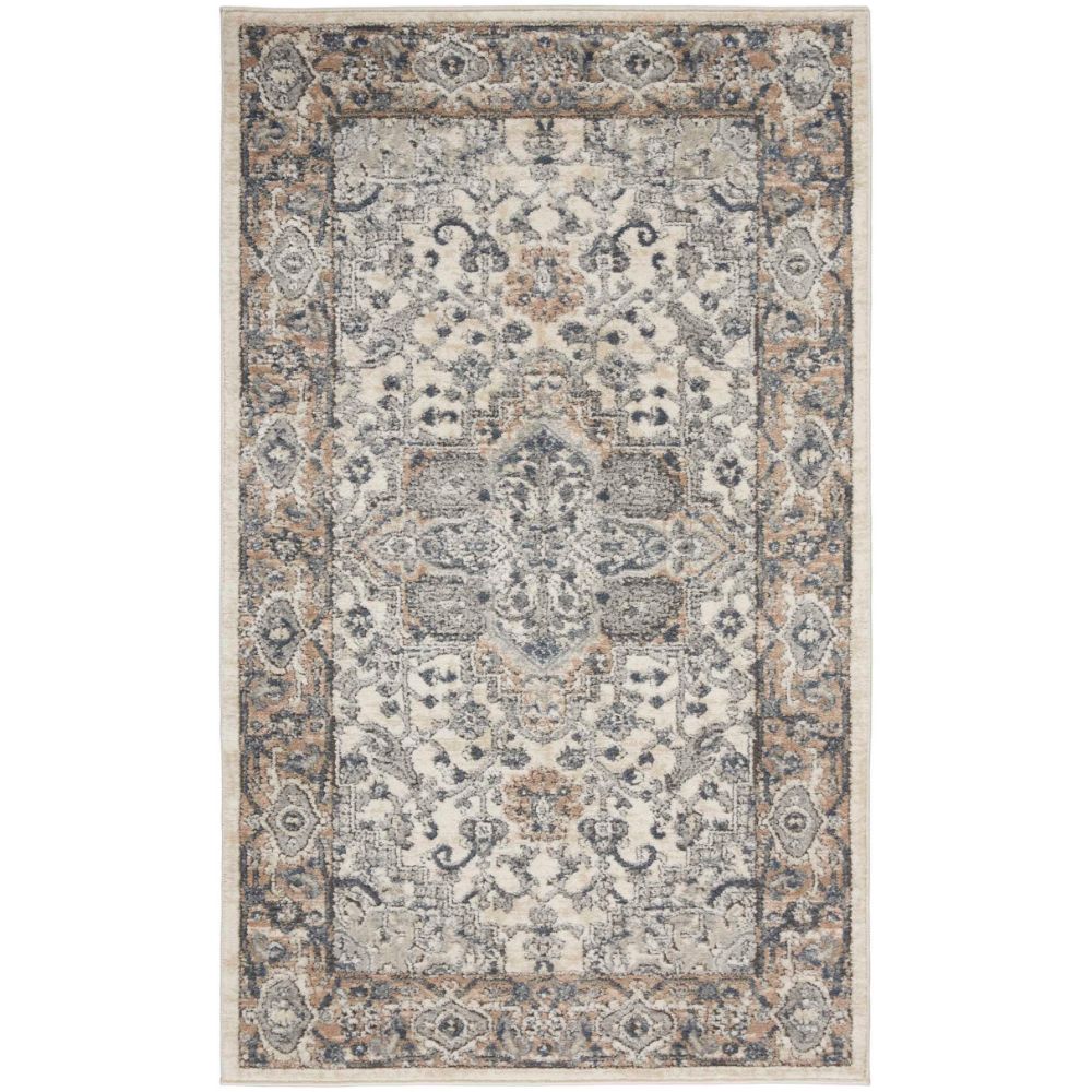 Nourison CNC05 Concerto 3 Ft. x 5 Ft. Area Rug in Ivory/Gray