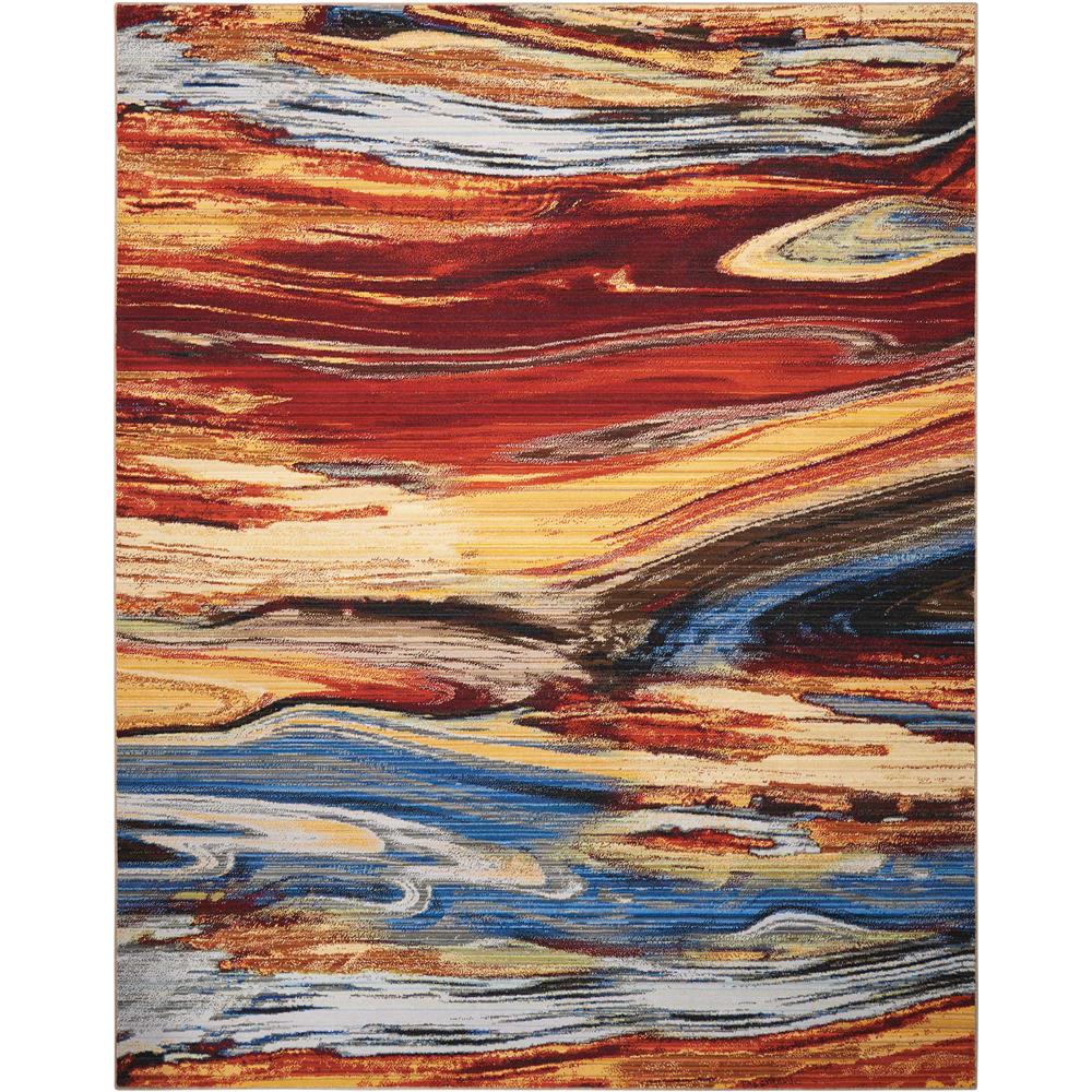 Nourison CRM04 Chroma 9 Ft.9 In. x 12 Ft.8 In. Indoor/Outdoor Rectangle Rug in  Lava Flow