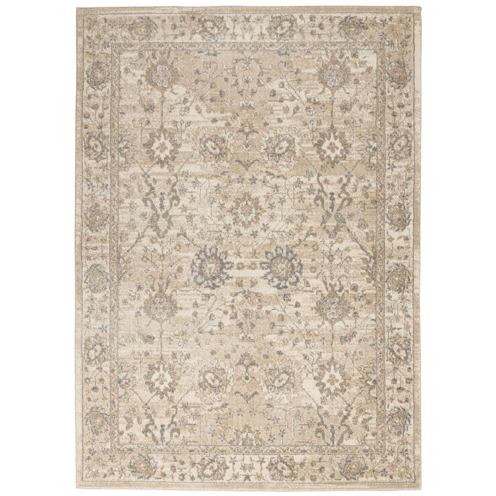 Nourison KI384 Moroccan Celebration 5 Ft.3 In. x 7 Ft.3 In. Indoor/Outdoor Rectangle Rug in  Ivory/Sand
