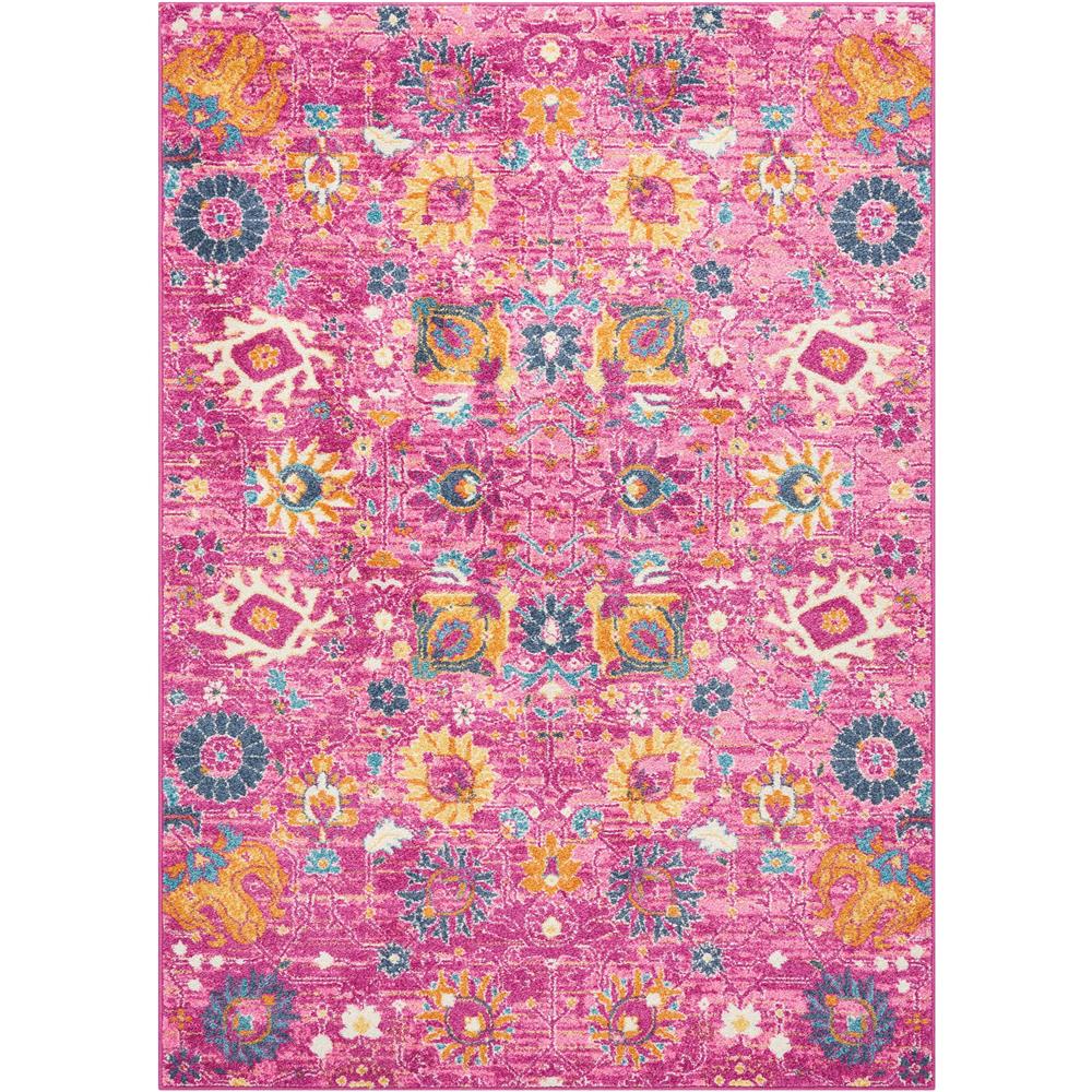 Nourison PSN01 Passion 6 Ft.7 In. x 9 Ft.6 In. Indoor/Outdoor Rectangle Rug in  Fuchsia