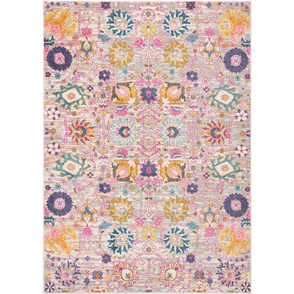 Nourison PSN01 Passion 22 In. x 34 In. Indoor/Outdoor Rectangle Rug in  Silver