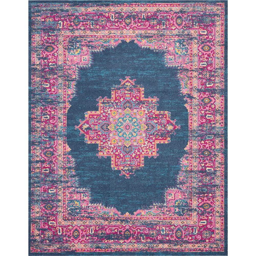 Nourison PSN03 Passion 8 Ft. x 10 Ft. Indoor/Outdoor Rectangle Rug in  Blue