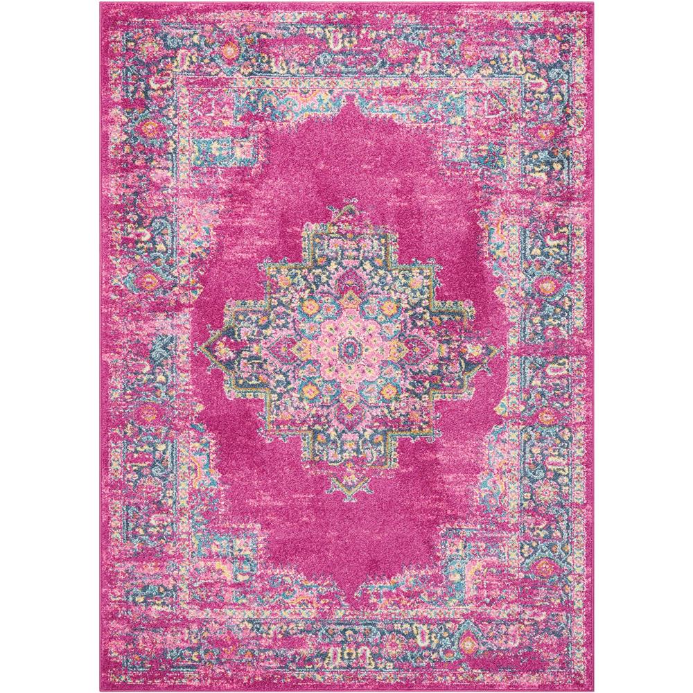 Nourison PSN03 Passion 3 Ft.9 In. x 5 Ft.9 In. Indoor/Outdoor Rectangle Rug in  Fuchsia