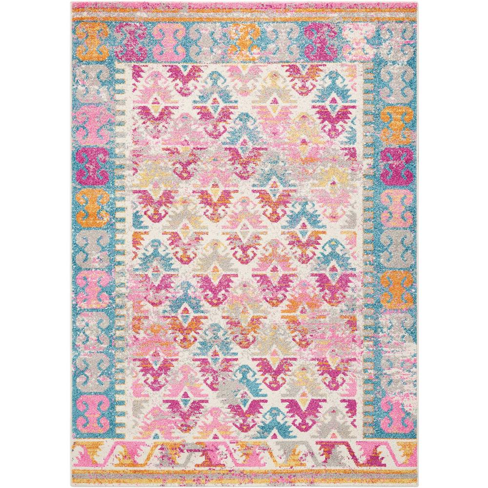 Nourison PSN03 Passion 5 Ft.3 In. x 7 Ft.3 In. Indoor/Outdoor Rectangle Rug in  Fuchsia