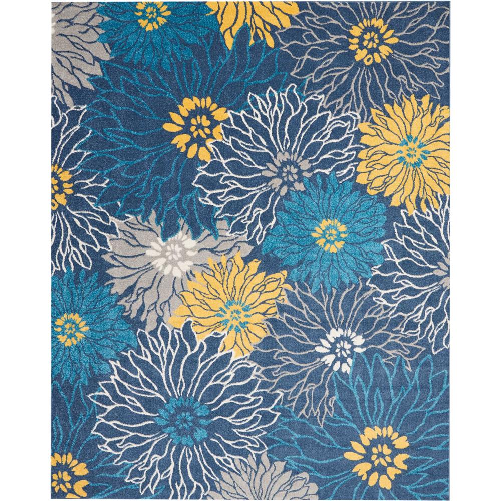 Nourison PSN17 Passion 8 Ft. x 10 Ft. Indoor/Outdoor Rectangle Rug in  Blue
