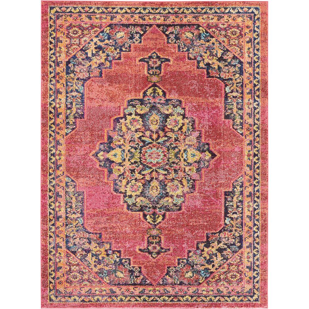 Nourison PST01 Passionate 3 Ft.11 In. x 5 Ft.11 In. Indoor/Outdoor Rectangle Rug in  Pink/Flame