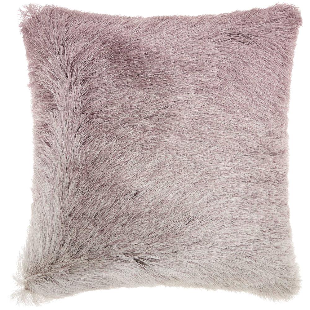 Nourison TR011 Mina Victory  Illusion Lavender Shag Throw Pillow  20" x 20"