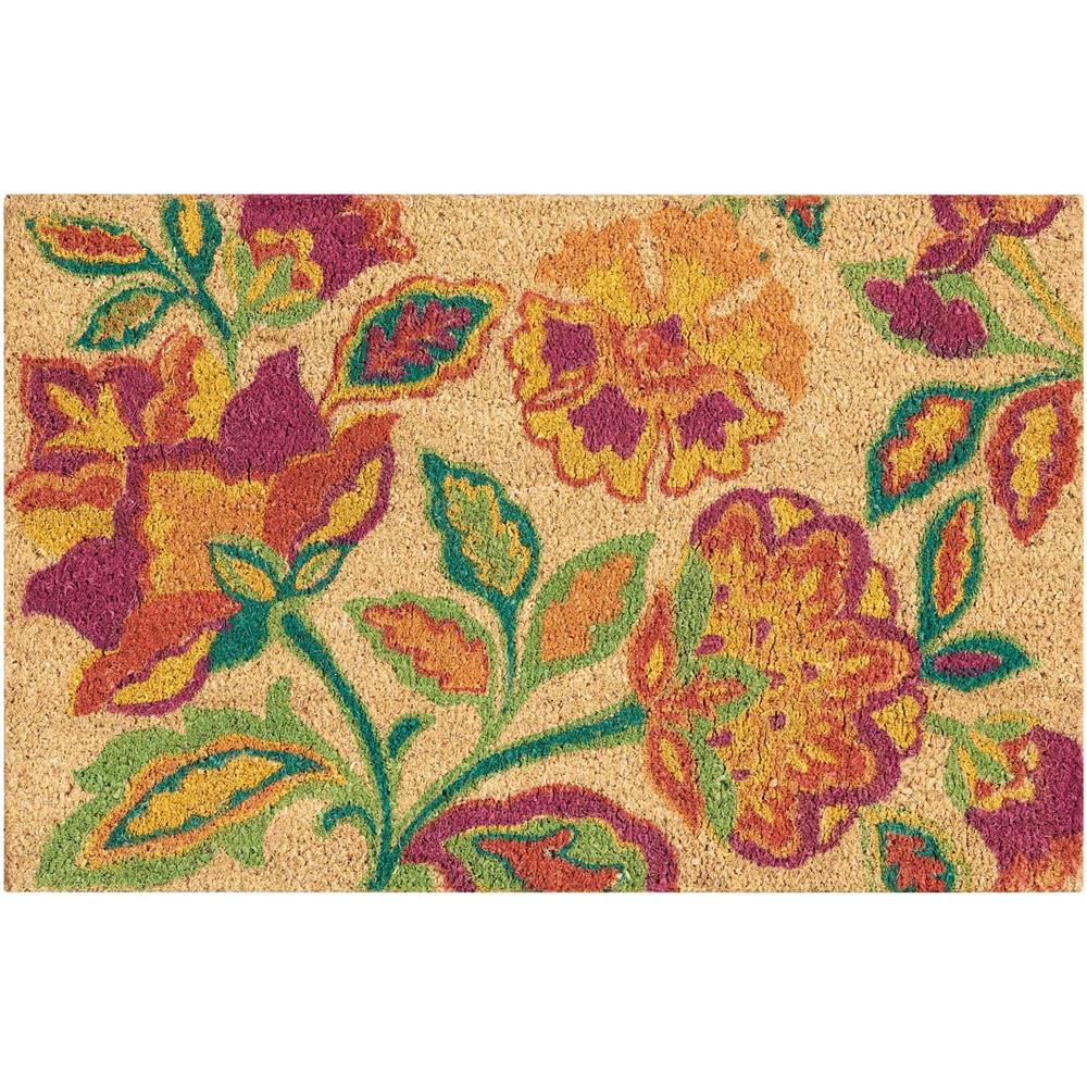 Nourison WGT23 Greetings 1 Ft. 6 In.  X 2 Ft. 4 In. Rectangle Rug in Orange