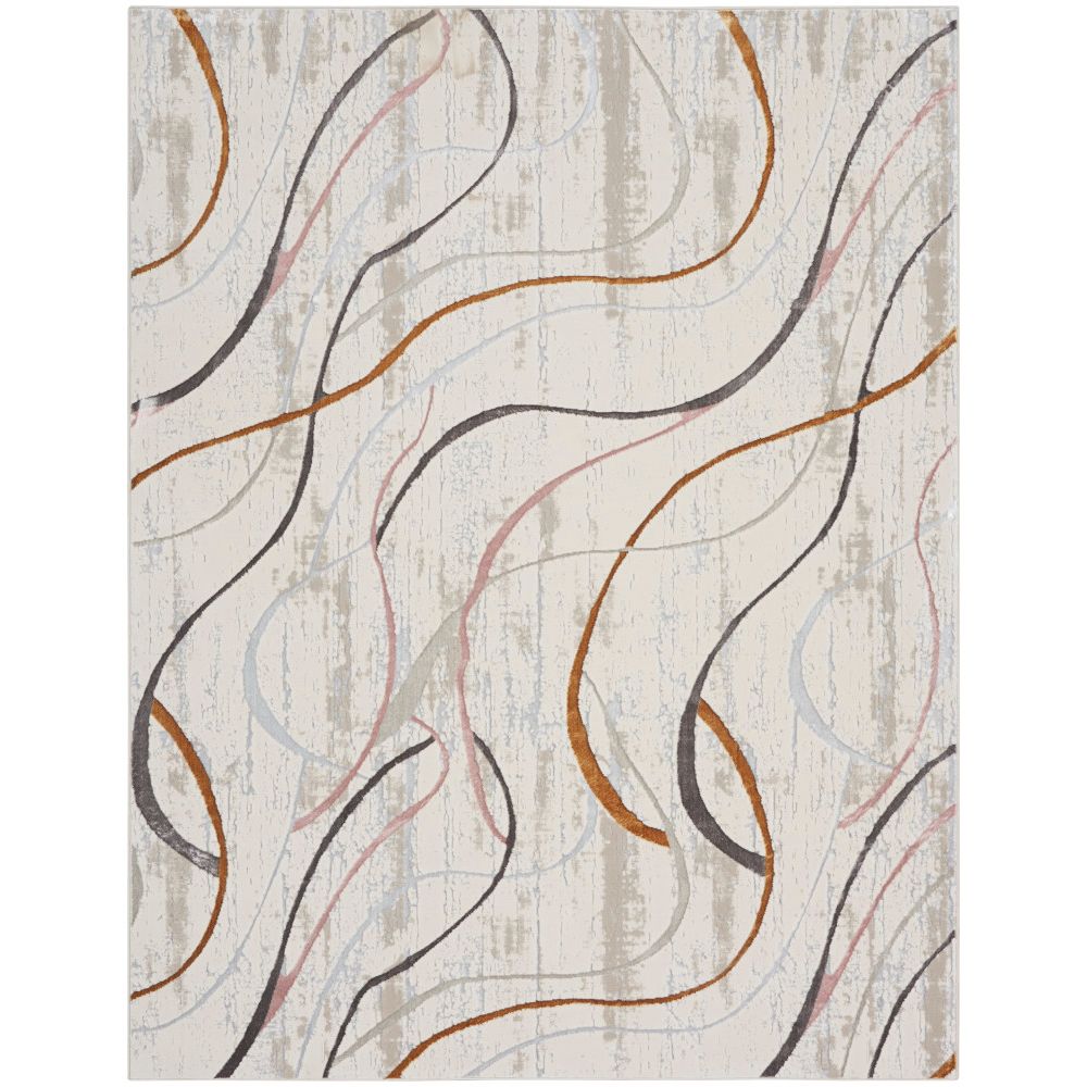 Nourison GLM01 Glam Area Rug in Ivory / Multi, 9