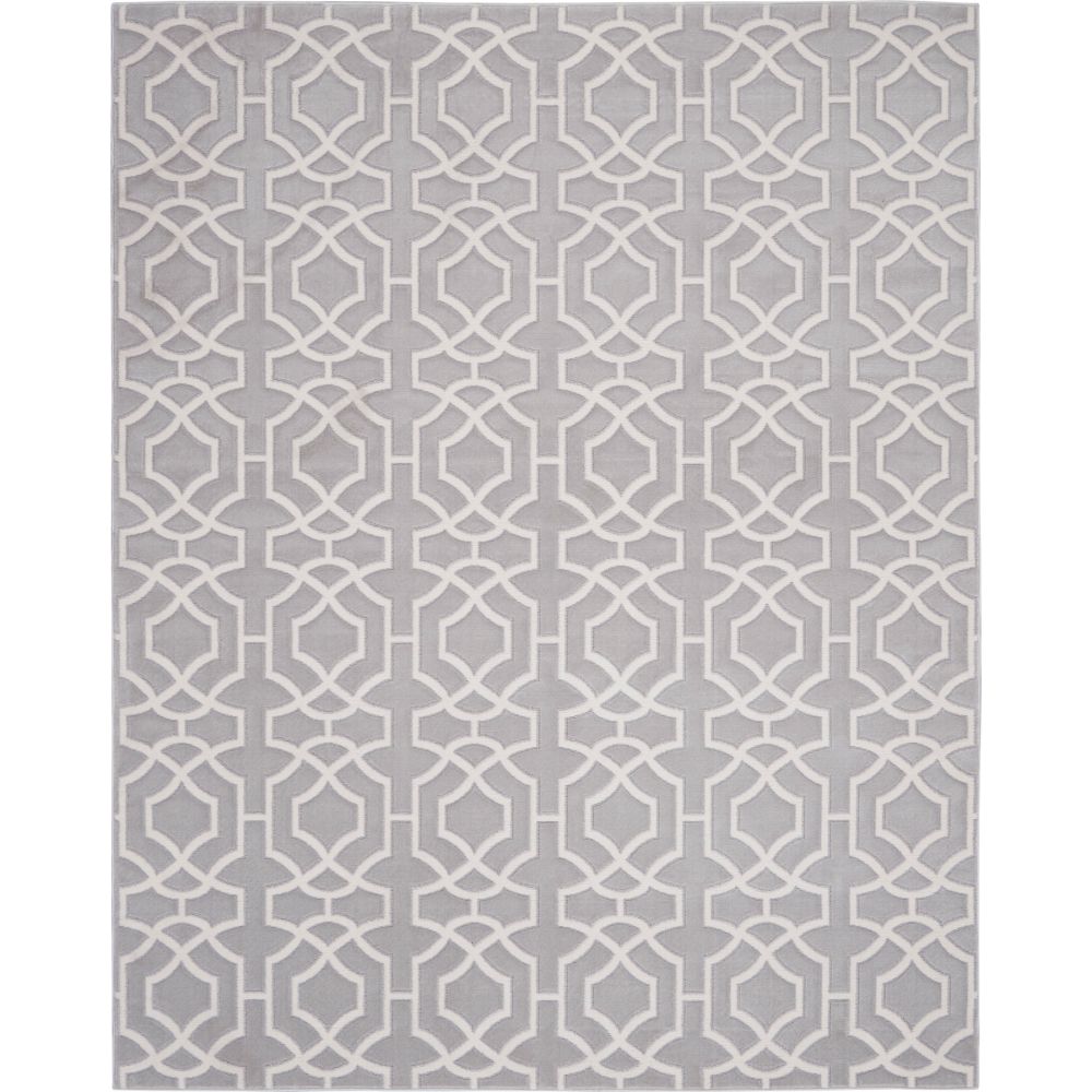 Nourison IMHR2 IMHDR Joli 8 Ft. 6 In. x 11 Ft. 6 In. Inspire Me! Home Décor Area Rug in Gray White