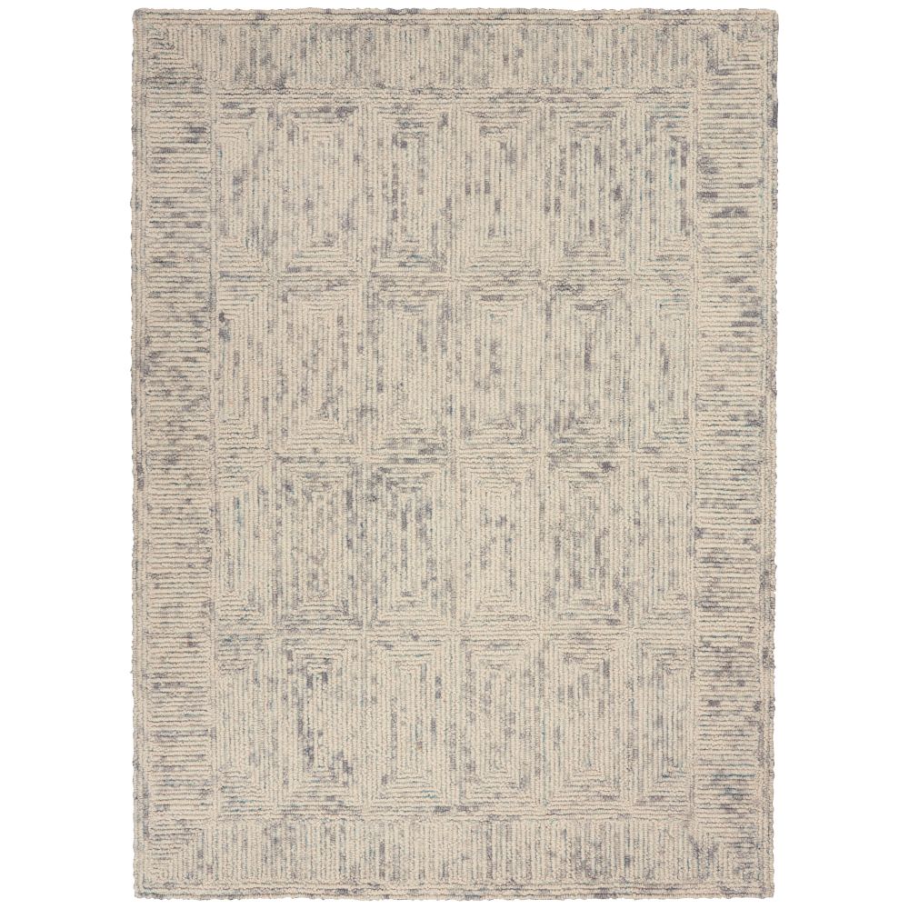 Nourison VAI04 Vail 5 Ft. 3 In. x 7 Ft. 3 In. Area Rug in Ivory/Gray/Teal