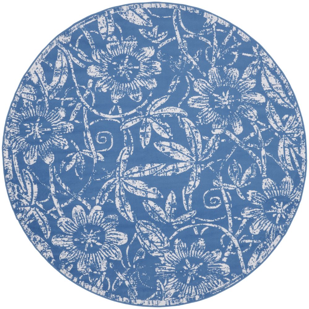 Nourison WHS05 Whimsical 5 Ft. x 5 Ft. Area Rug in Blue