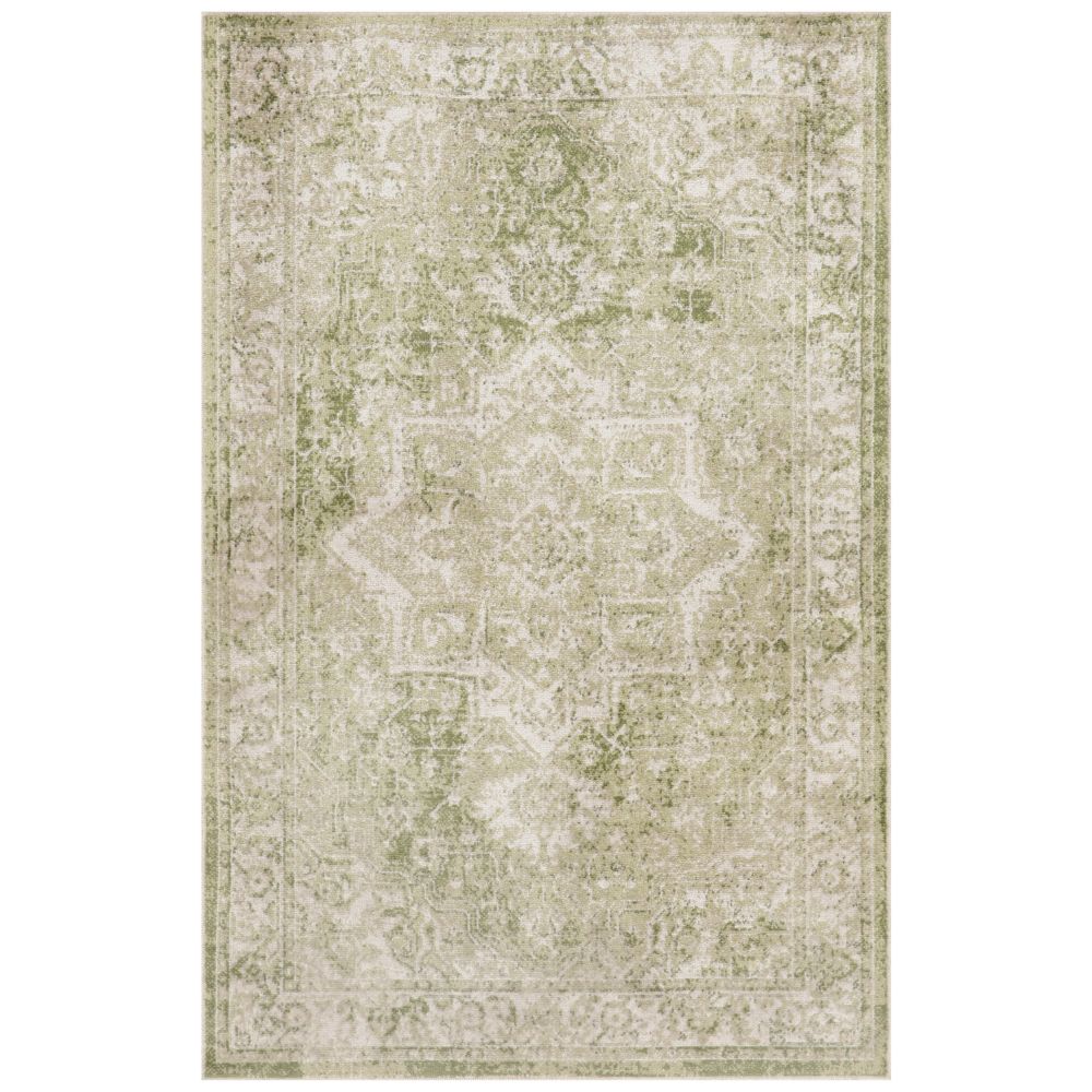 Nourison ASW12 Ivory Green Astra Machine Washable Area Rug 2 ft. 2 in. X 4 ft.