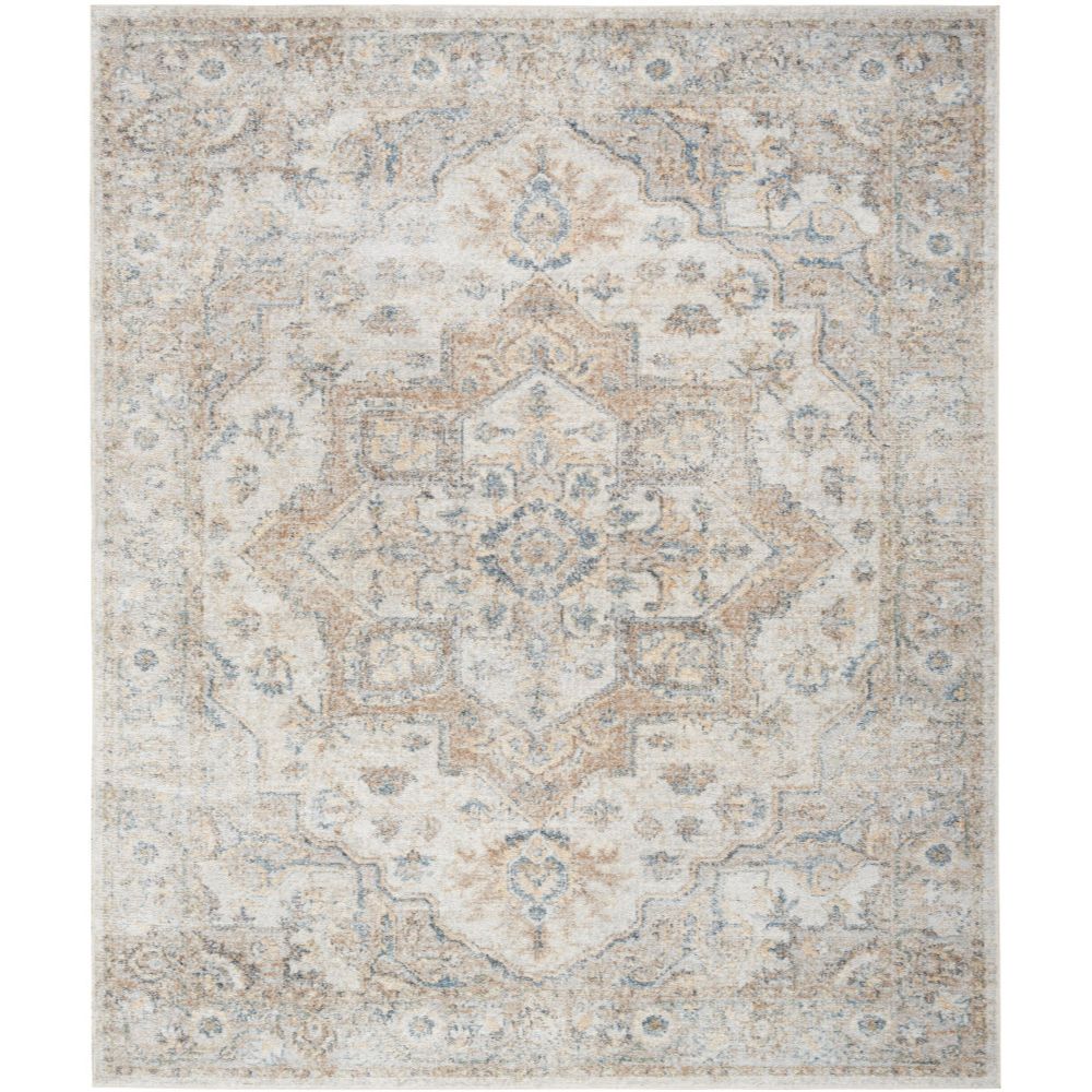 Nourison ASW12 Astra Machine Washable Area Rug in Silver Grey, 9