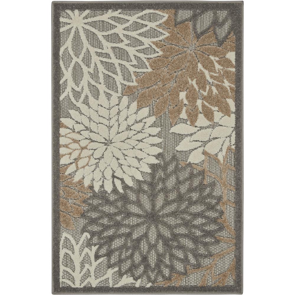 Nourison ALH05 Aloha 2 Ft.8 In. x 4 Ft. Indoor/Outdoor Rectangle Rug in  Natural
