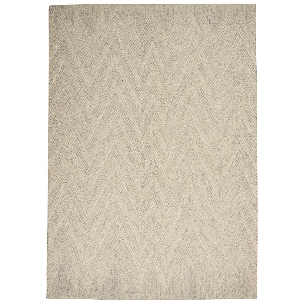 Nourison LNK04 Linked 3 Ft. 9 In. x 5 Ft. 9 In. Area Rug in Ivory/Gray