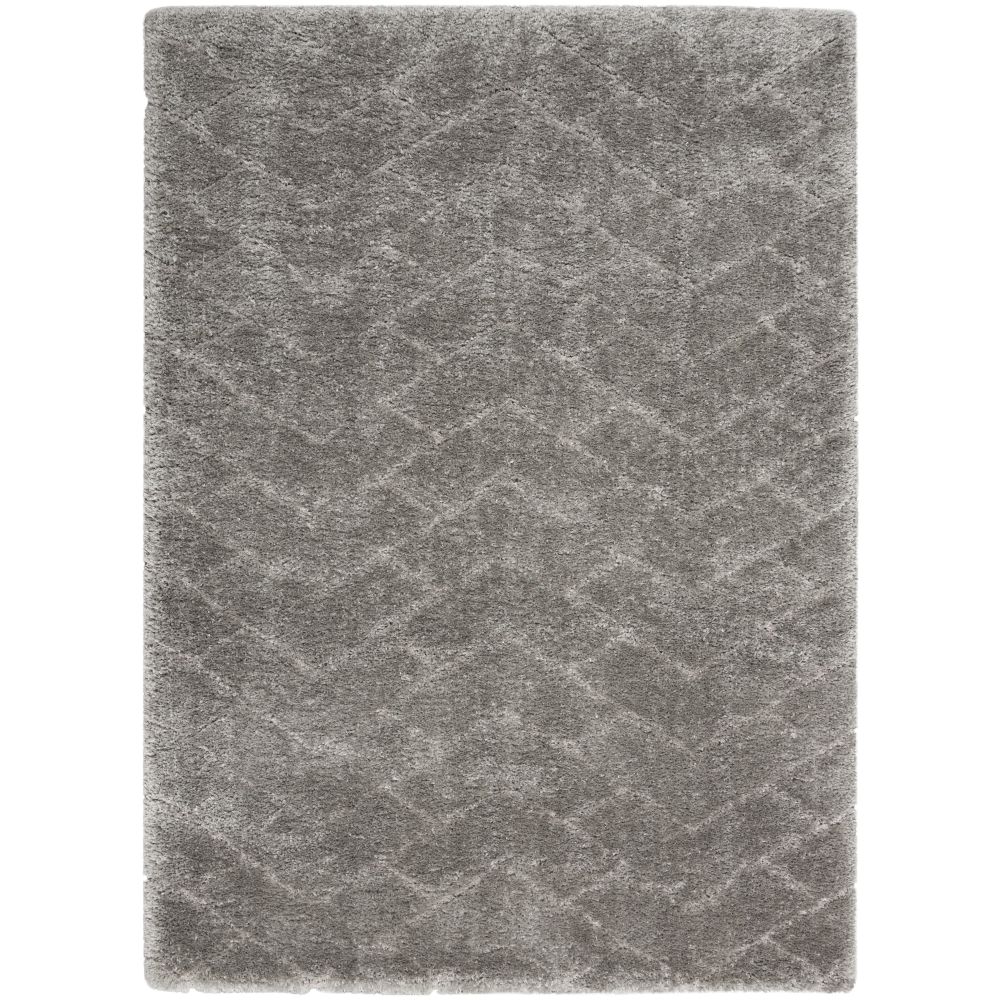 Nourison LXR03 Luxurious Shag Area Rug - 4 ft. X 6 ft. in Grey