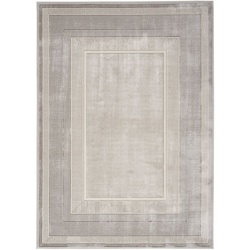 Nourison GLM07 Glam Area Rug in Silver, 7